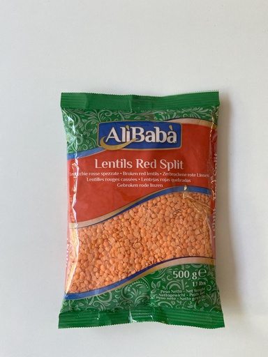 Lentilles rouges cassées, 500g - AliBaba